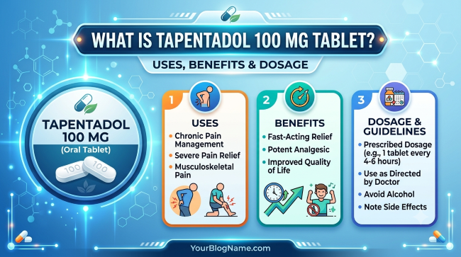 What Is Tapentadol 100 mg Tablet Uses, Benefits & Dosage