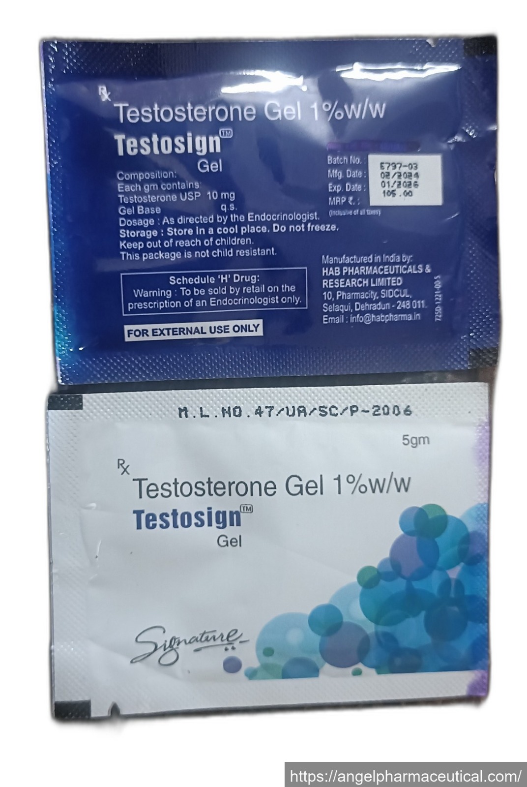 Buy Testosterone 1% Gel gallery image 2